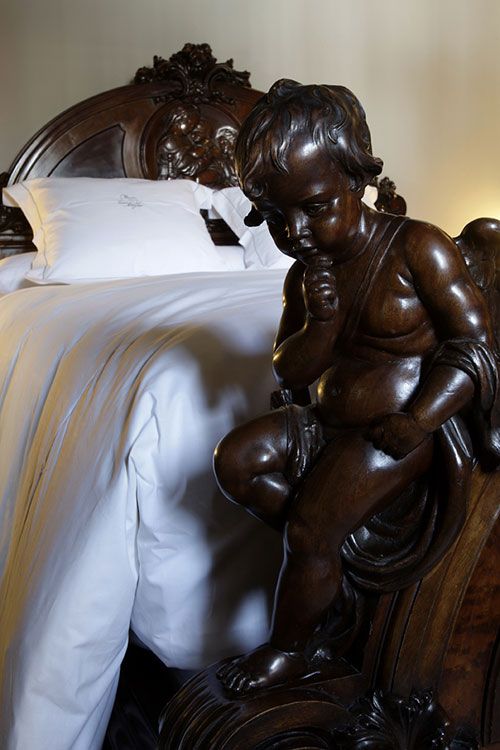 Detalle de una cama